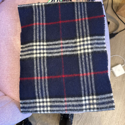 Wool Burberry Scarf Red/Blue/White