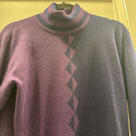 1980-90s Cashmere Turtleneck Knit Sweater