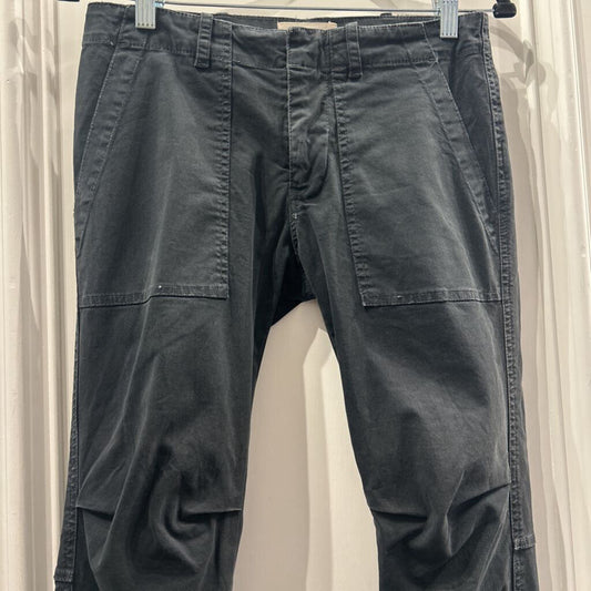 Washed Black Barrel Leg Pants