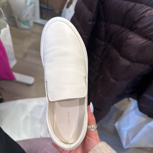 White Leather Slip on Sneaker