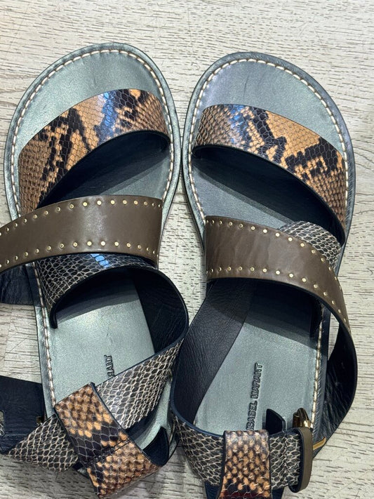 Snakeskin Embossed Sandals (695 retail)