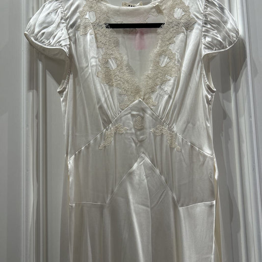 White Silk/Lace Dress