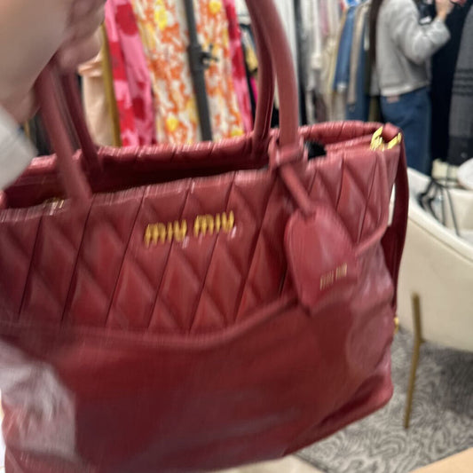 Pink Leather Shoulder 2 Way Bag