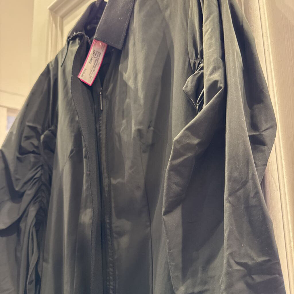 Zip-Up 3/4" Ruched Sleeve Maxi Dress
