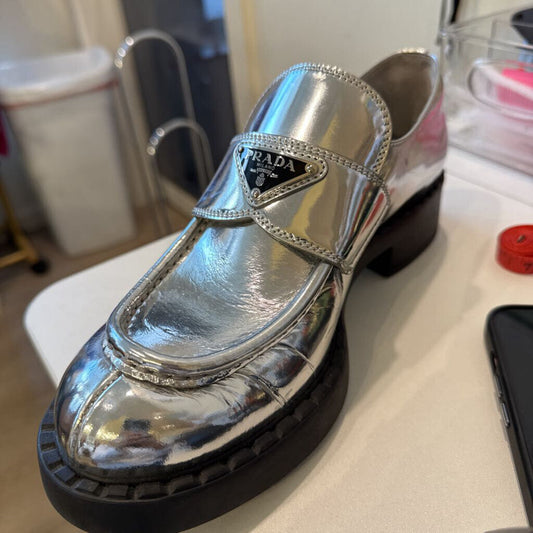 Silver Metallic Loafer