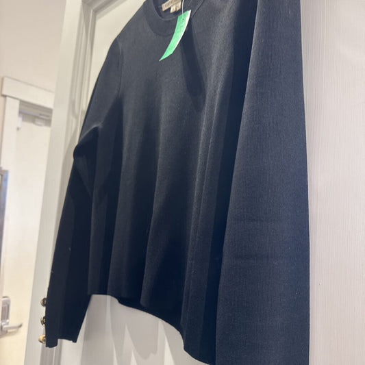 Veronica Beard Black Long Sleeve Gold Buttons