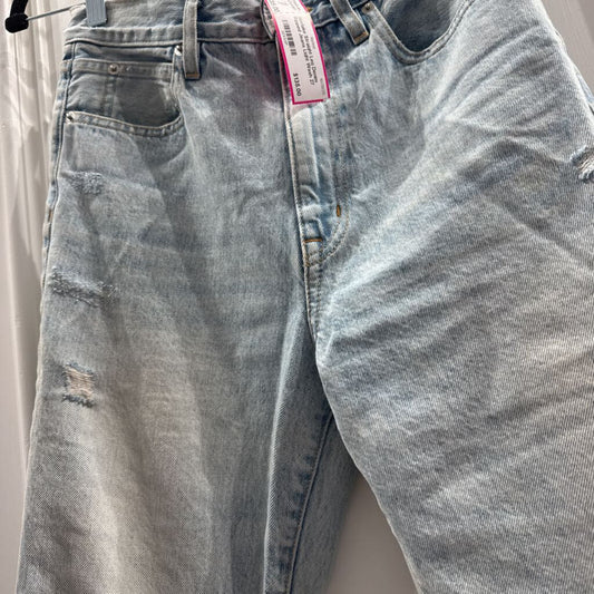Straight Leg Denim Ripped Jeans