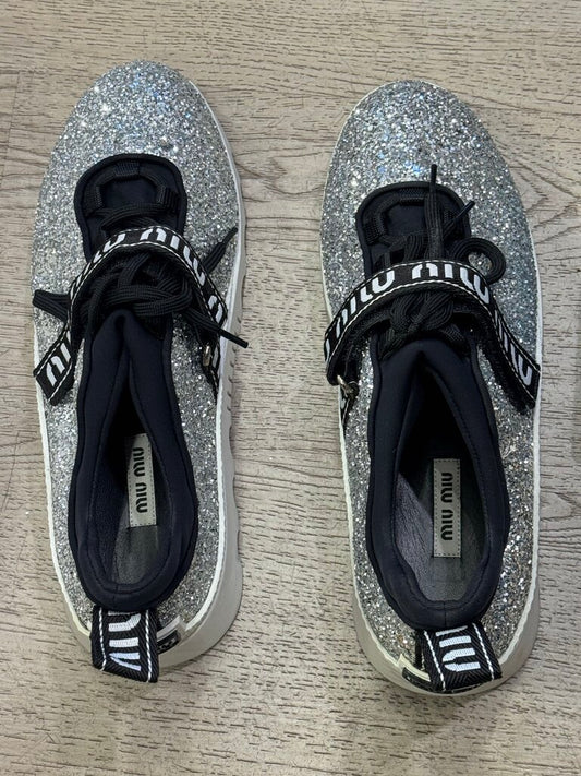 Silver Glitter Sneakers