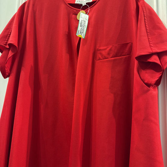 1980s Wool Blend Short Sleeve Top (As Is: Small Holes, Front Rt.)