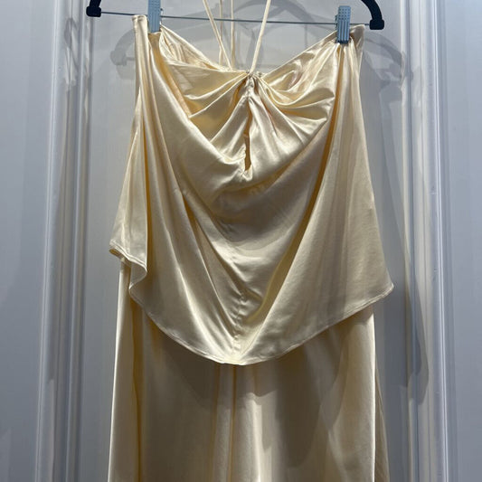 Pale Yellow Viscose Tank + Skirt SET