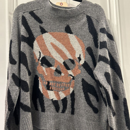 Skull Crewneck Knit Cashmere Sweater