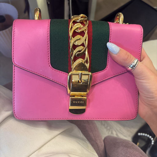 Pink Gold Chain Sylvie Mini Bag
