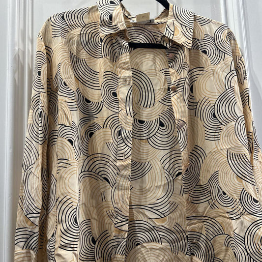 1980s Silk Patterned Button Up Shirt