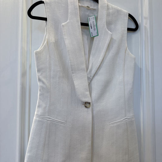 White Viscose/Cotton Vest