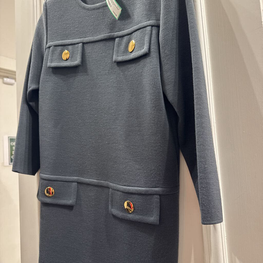 Grey Wool Knit LS Sweater