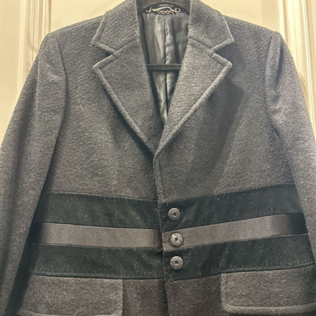 2007 Wool Blend Velvet Detail Coat