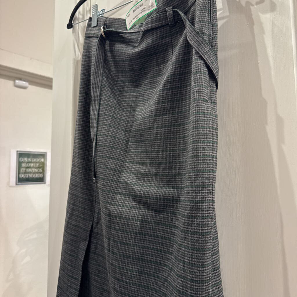 Max Mara Plaid Side Slit With Belt