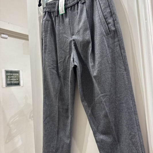 Monili Beaded Elastic Waist Wool Pants