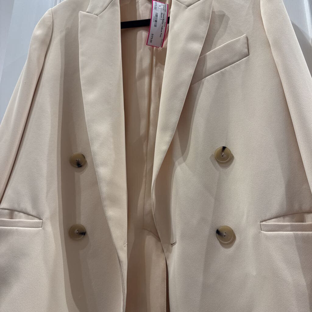 Butter Yellow Poly Blazer