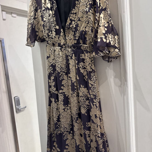 Brown Floral Maxi Dress