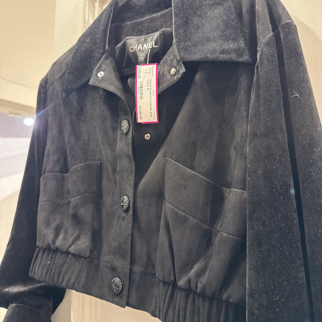 Chanel Cropped Lambskin And Velvet