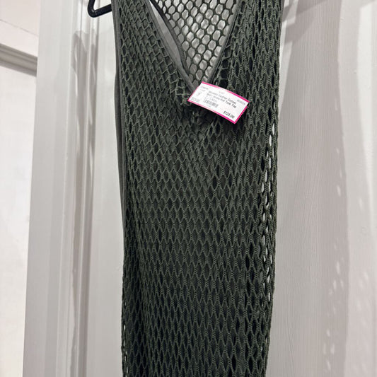 Cotton Mesh / Jersey Knit Tank Top Midi Dress