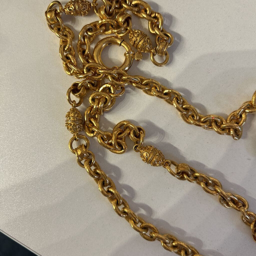 Chanel 90cm Gold Necklace