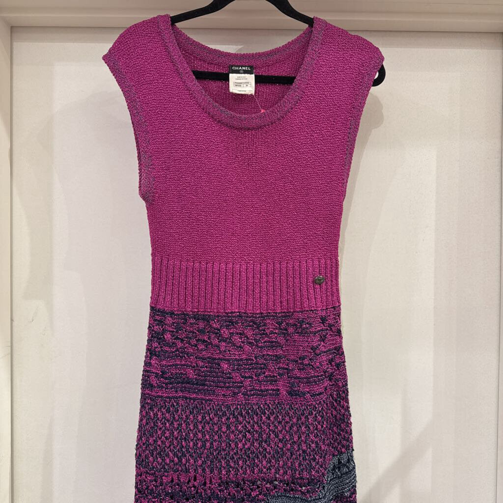 Cotton Blend Open Knit Dress (As Is: No Slip)