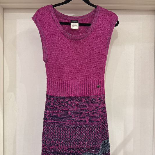 Cotton Blend Open Knit Dress (As Is: No Slip)