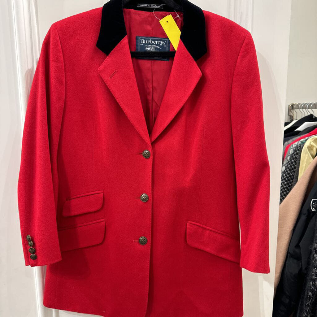 1980's Wool/Cash Velvet Collar Blazer