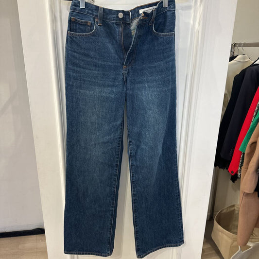 Dark Blue Aritzia Cotton High Rise Wide Leg Jean