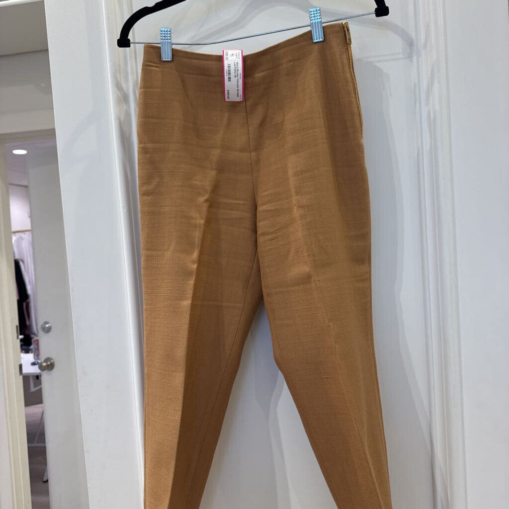 Brown Viscose Straight Leg Pants