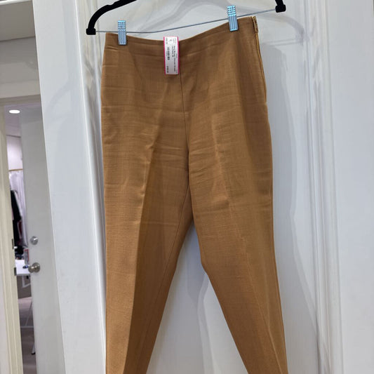 Brown Viscose Straight Leg Pants