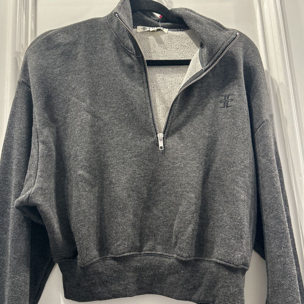 Grey Cotton Half Zip (270)