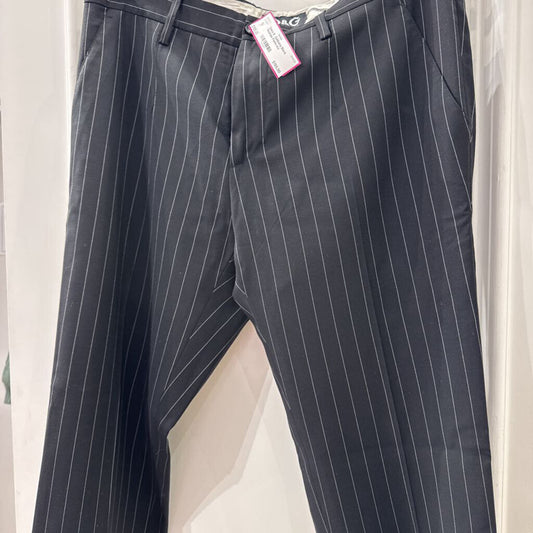 1990-2000s Wide Pinstripe Crop Trousers