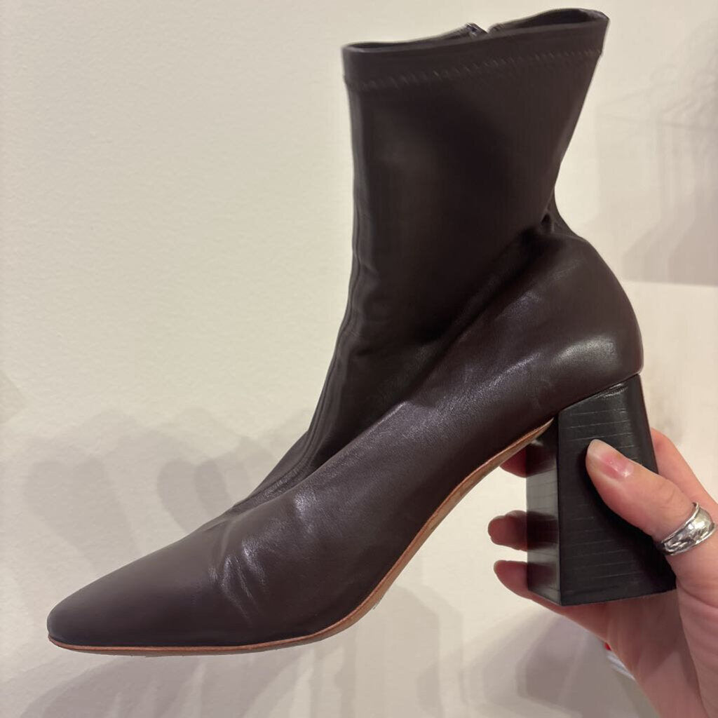 Brown Leather Ankle Boots