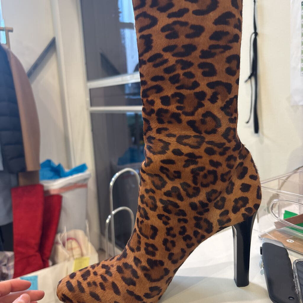 Animal Print Ponyhair Boot