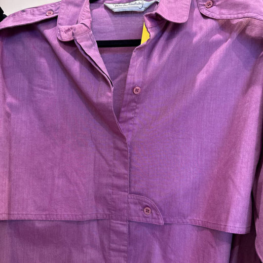 1980s Purple Cotton/Poly Top