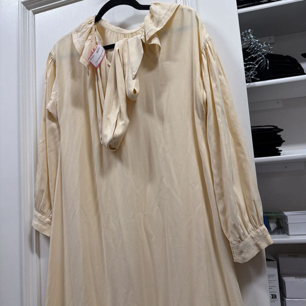Cream Silk Dress (As is No Belt)