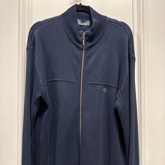 1980 Wool Knit Zip-Up Sweater Jacket