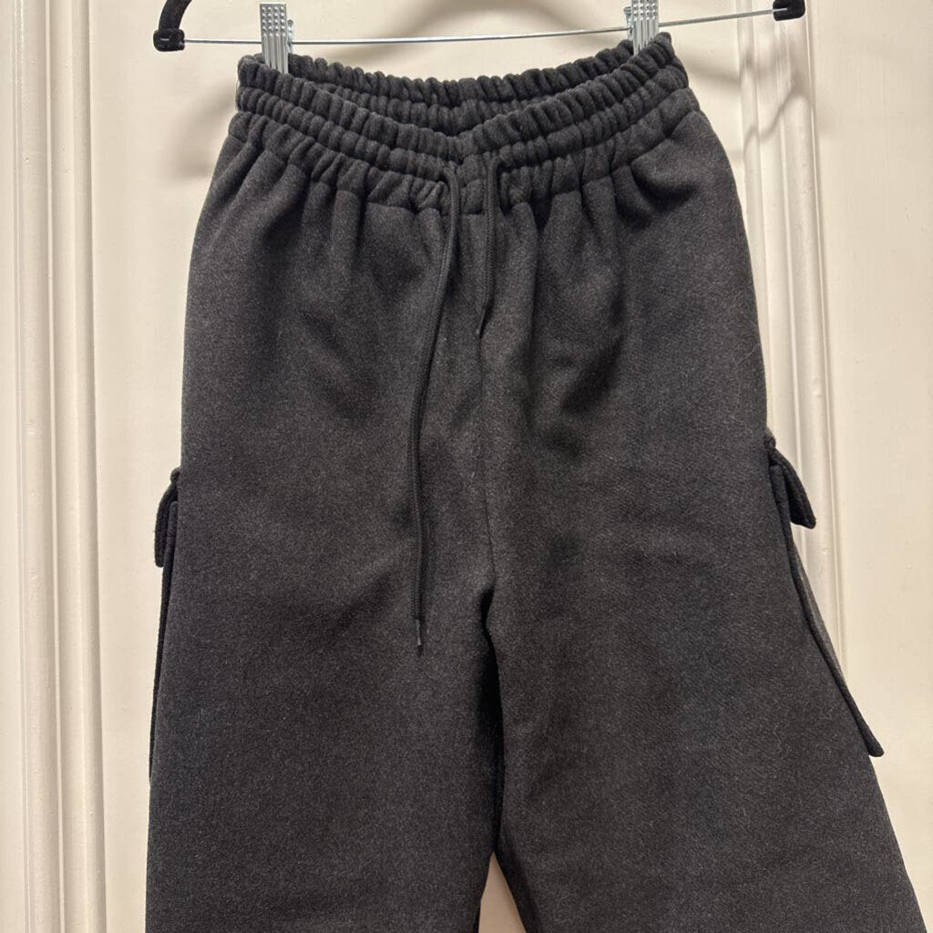 Charcoal Wool/Rayon Utility Shorts