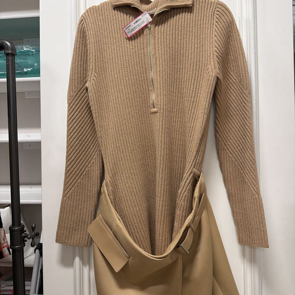 Beige Wool Sweater Dress w/ Detachable Skirt (7.5k retail)