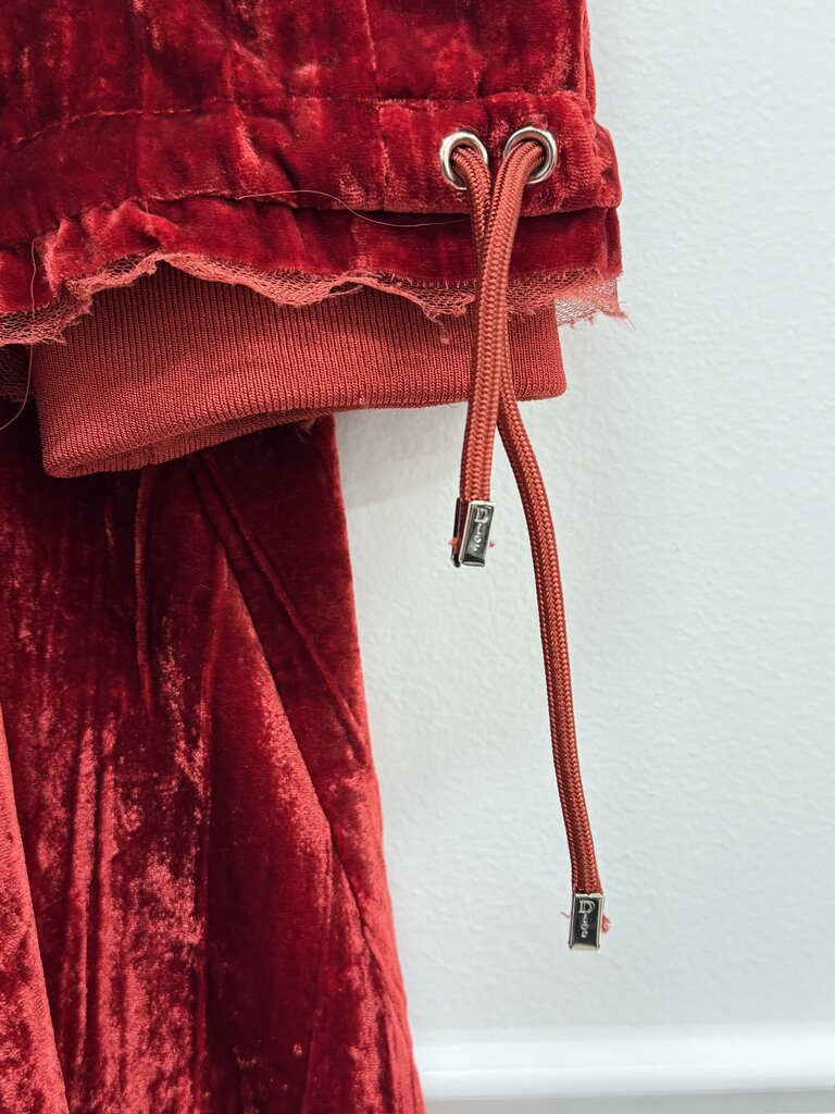 F/W2005 Runway RARE Silk Blend Crinkled Velvet Belted Coat