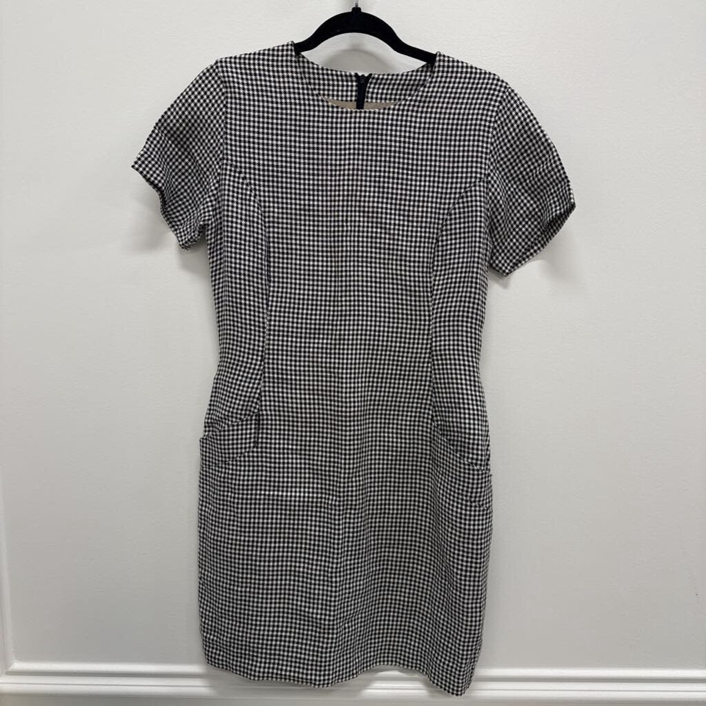 1990s Linen Houndstooth Mini Dress