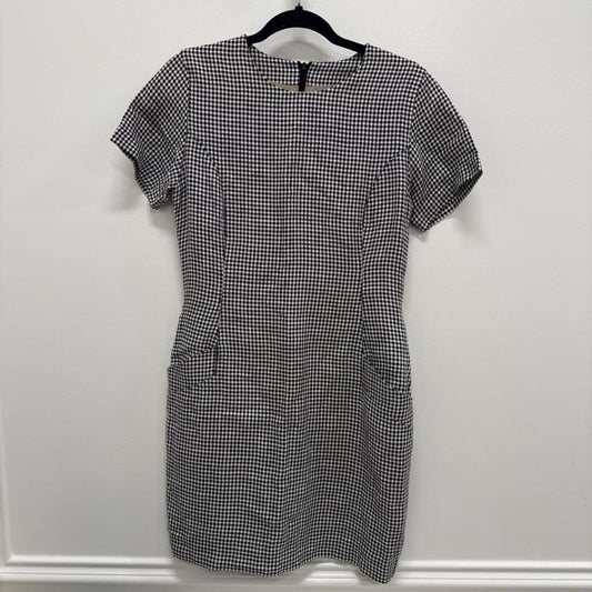 1990s Linen Houndstooth Mini Dress