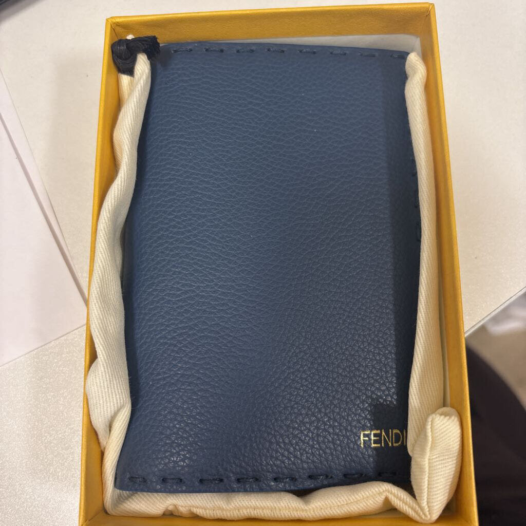 Fendi - Blue Leather Gold Foil Note