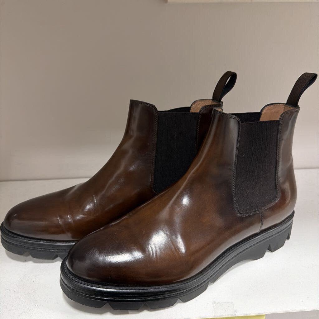 Santoni Brown Chelsea Boot