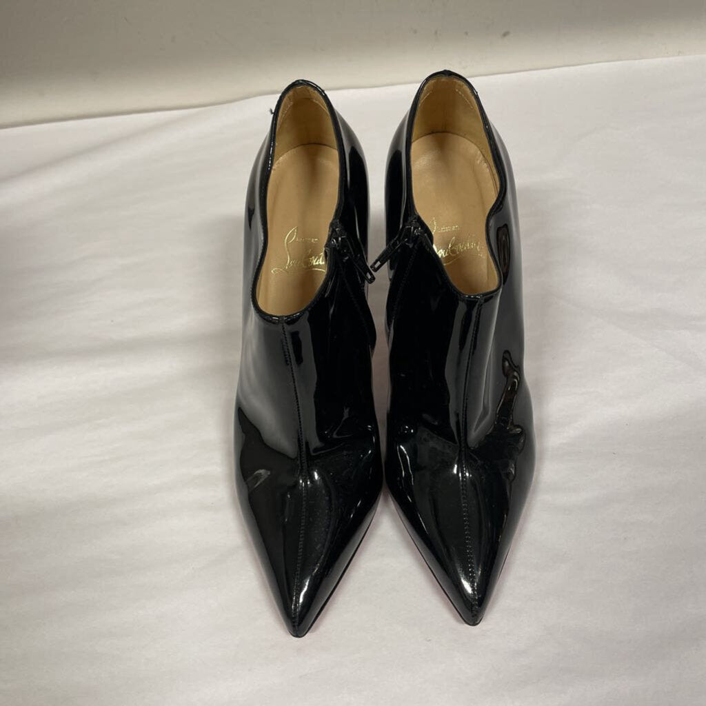 Black Patent Bootie Pumps
