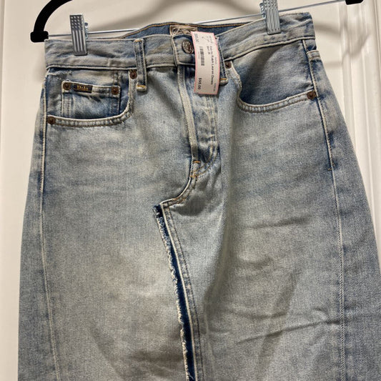 2000-10s Cotton Denim Midi Length Pencil Skirt