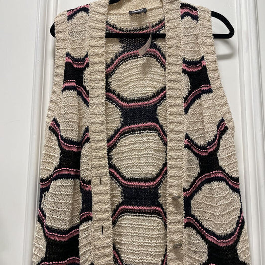 2020 Cream Hemp Sleeveless Long Cardigan